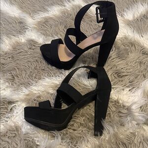 Speed Limit 98 Black Platform Heels